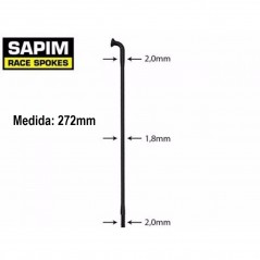 Rayos SAPIM Race Negro 272mm