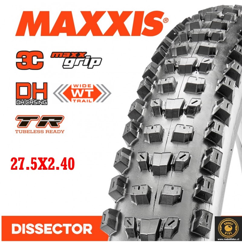 Neumático Maxxis Dissector DH/ TR /WT/3C Maxx Grip 27.5x2.40 Neumático Maxxis Dissector DH/ TR /WT/3C Maxx Grip 27.5x2.40