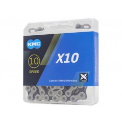 Cadena KMC X10 SILVER/BLACK 10V