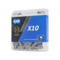 Cadena KMC X10 SILVER/BLACK 10V