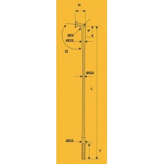Rayo RICHMAN SR14 J-BEND BLACK 294mm
