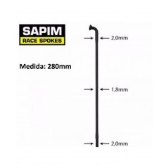 Rayos SAPIM Race Negro 294mm