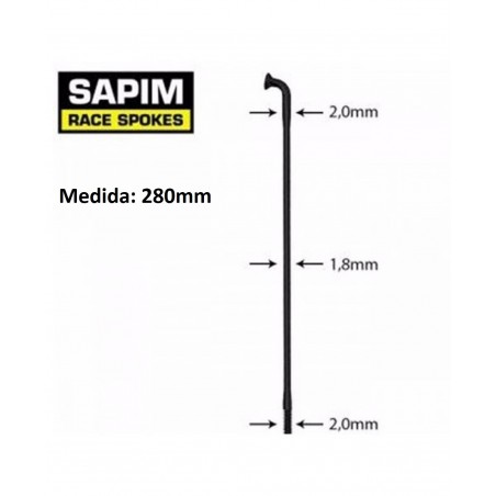 Rayos SAPIM Race Negro 294mm