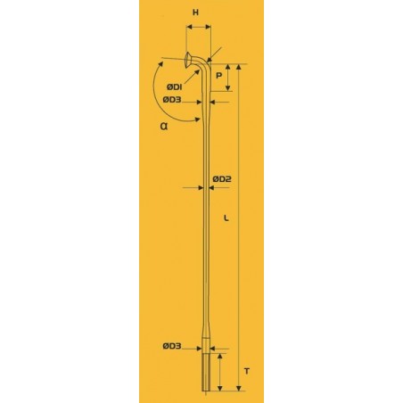 Rayo RICHMAN SR14 J-BEND BLACK 272mm