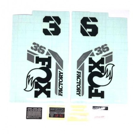 Kit Adhesivos FOX 36 2021 Black Logo, Shiny Orange Fork