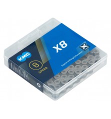 Cadena KMC X8 8-SPEED SILVER/GREY 116L