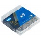 Cadena KMC X9 9-SPEED SILVER/GREY 116L
