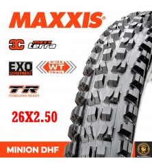 Neumático Maxxis Minion DHF 3CT/EXO/TR 26x2.50