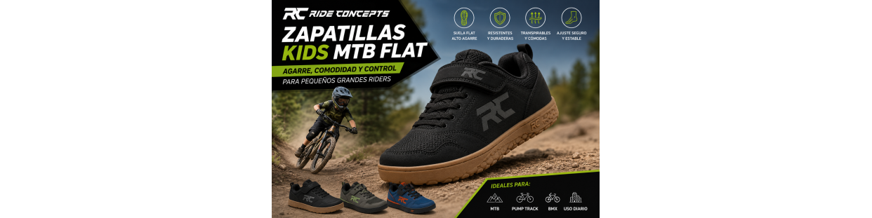 Zapatillas MTB Flat para Niños | RudolfBike