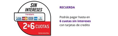 6 cuotas sin Interes